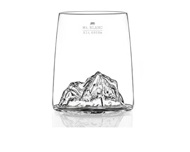 Shooter Glass Set Topographic Monte Bianco Everestmatterhornpico De Alto 4 Pieces Alaskan Maker 189441 200sbemp