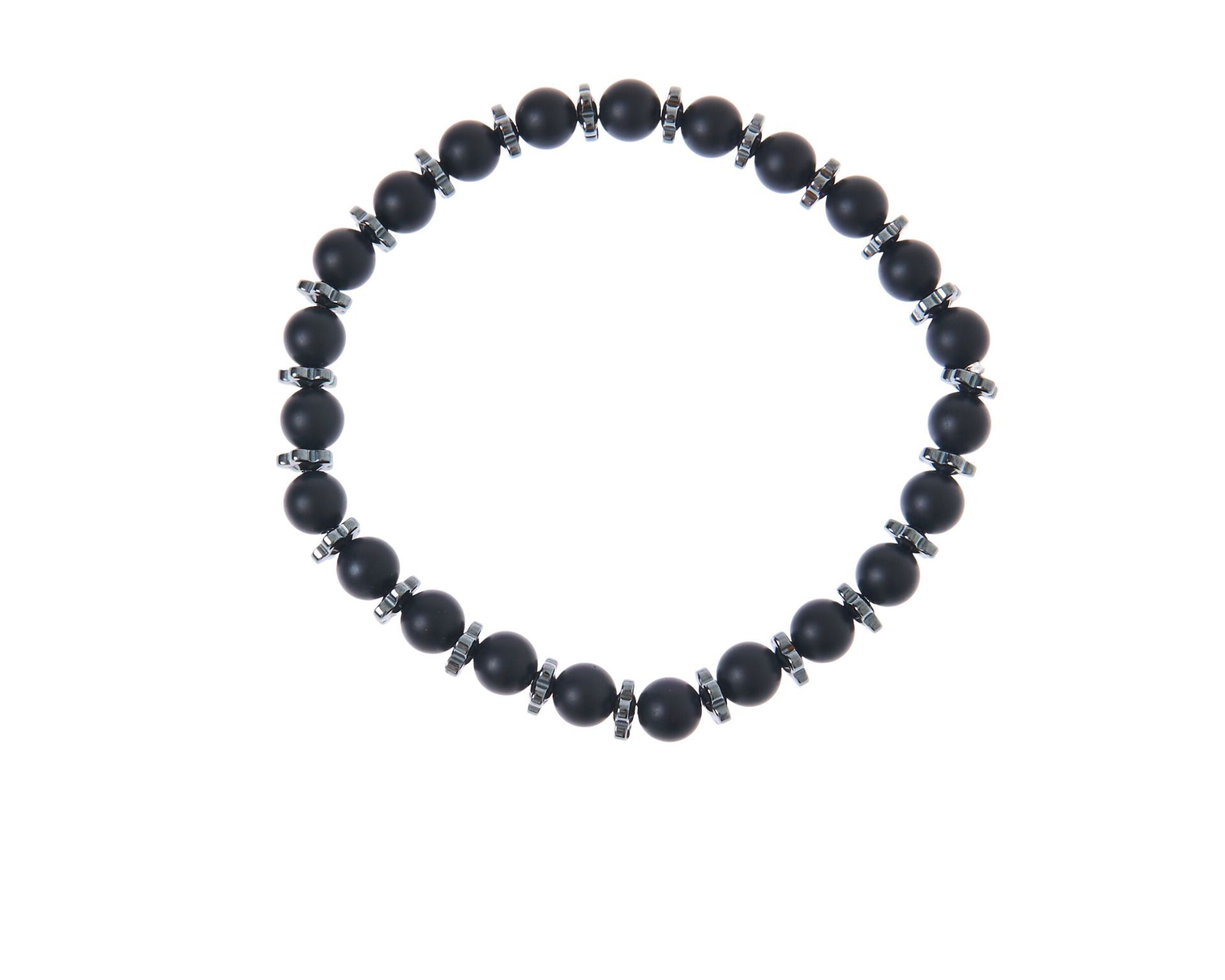 Bracciale Elastico Argento Brunito Con Pietra Lavica Selezione Zanolli 178010 726xbr3744