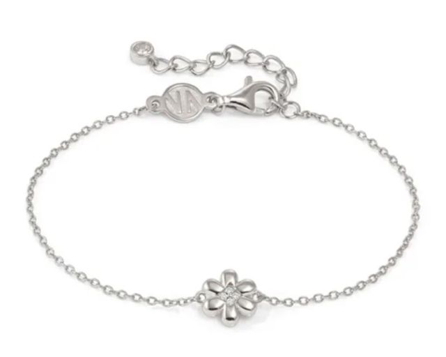 Bracciale petit sparkle argento fiore e zirconi
