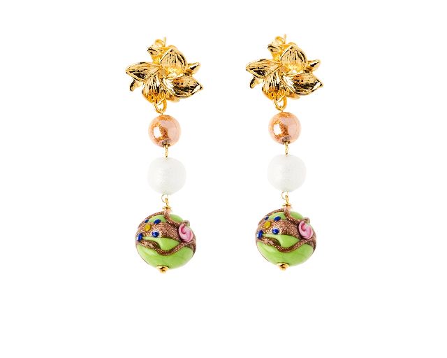 Earrings norma green