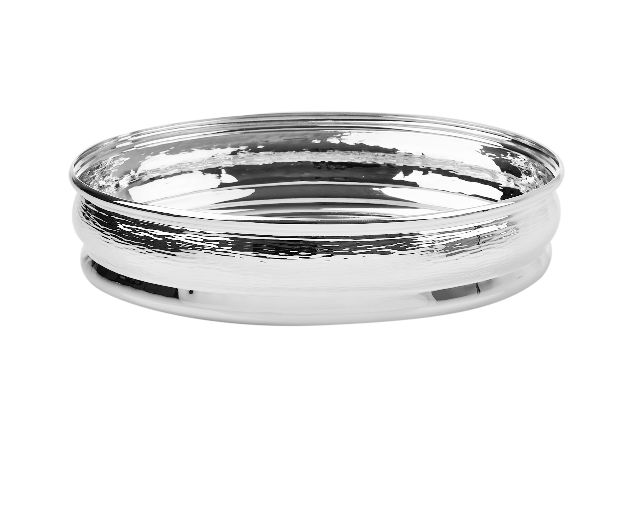 Oval bowl silver plated with satin finish