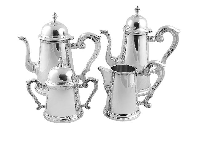 Coffee set english silver for 12 people