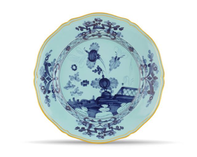 Round tray oriente italiano iris porcelain
