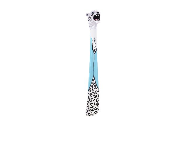 Shoehorn white tiger hand-painted