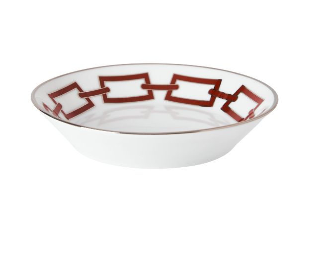 Tea saucer catene scarlatto porcelain