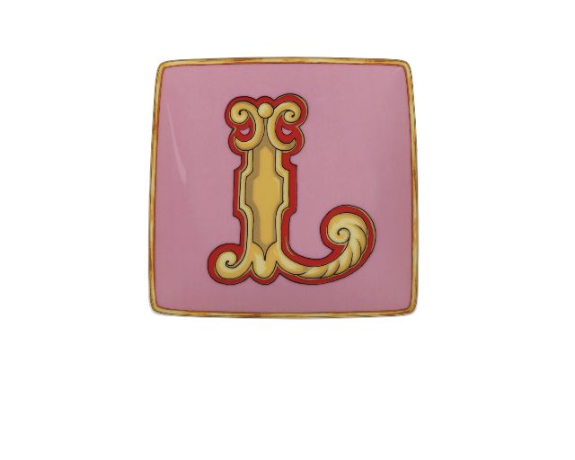 Plate alphabet porcelain letter l