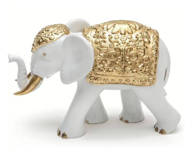 Elephant white and gold