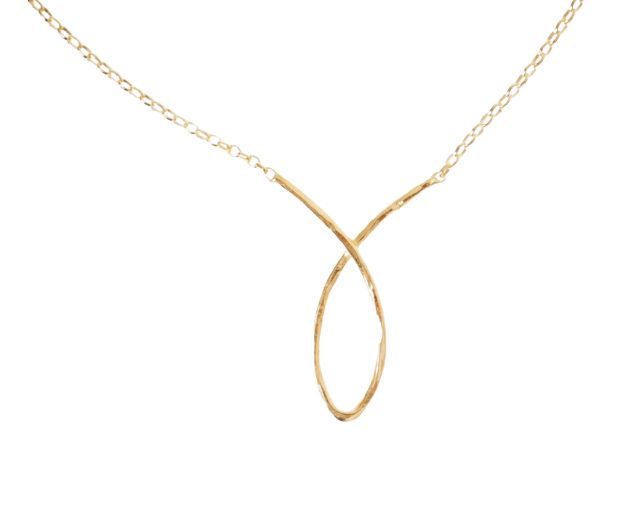 Collana infinity argento dorato
