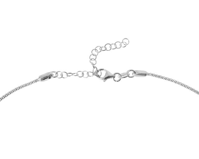 Collana Argento Con Sfere Diamantate Centrali Selezione Zanolli 191011 611cl00430