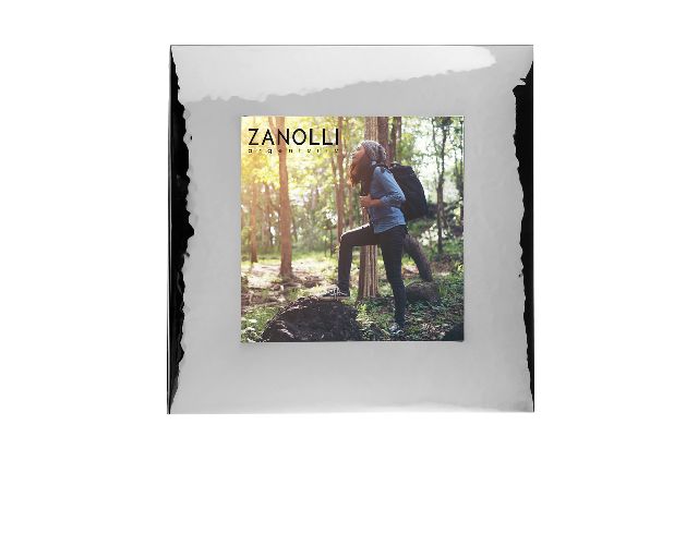 Picture frame silver with hammered band
