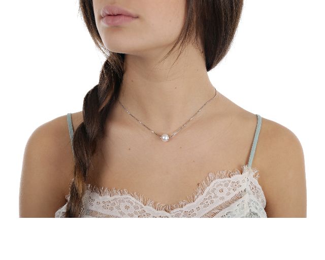 Girocollo Argento E Perla Passante Fresh Water Selezione Zanolli 127979 837grfw090ps