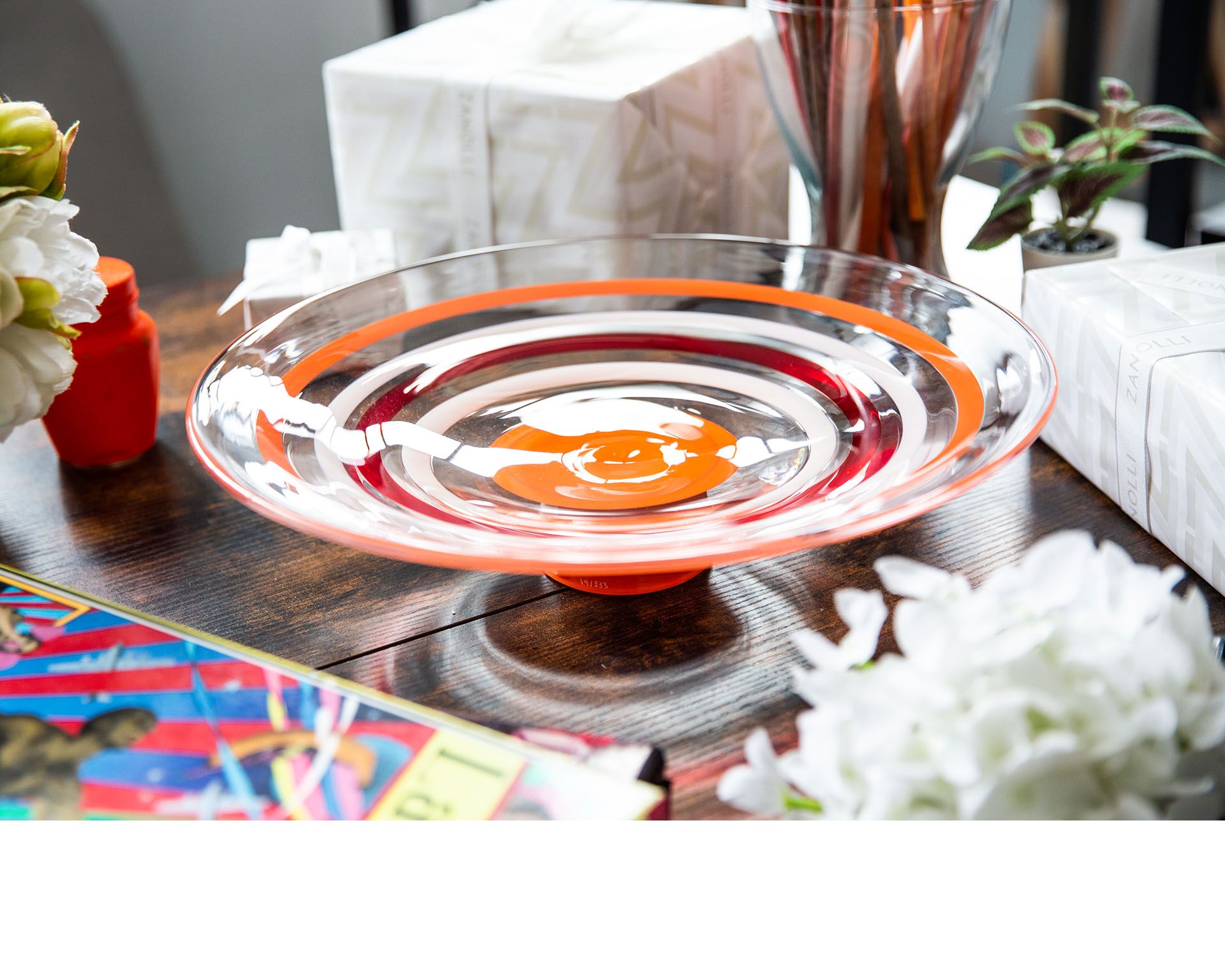 Plate Mano Volante Murano Glass Limited Edition Carlo Moretti 40503 677volapa