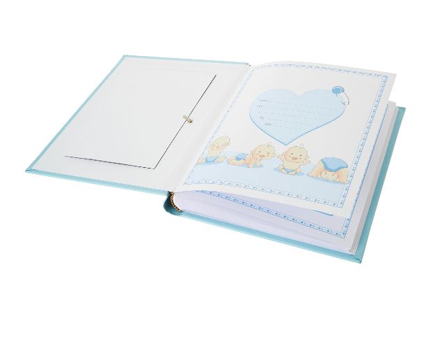 Photo Album Baby Shoes Blue With Picture Frame Selezione Zanolli 182105 445735822c