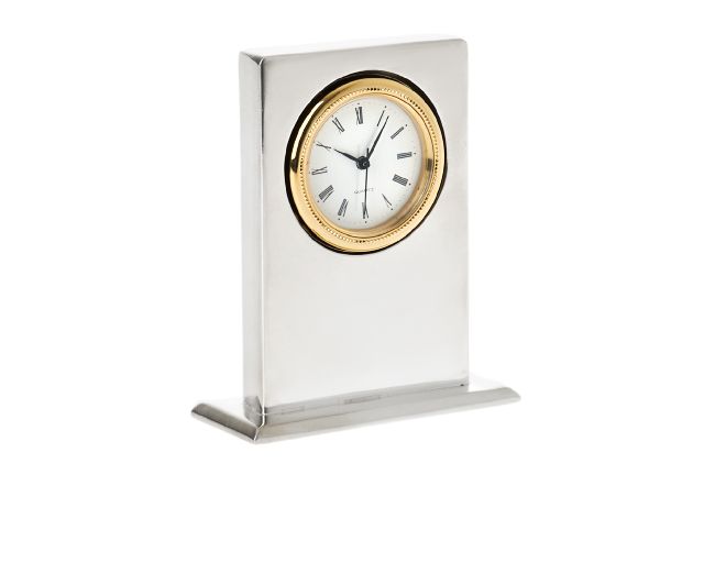 Table clock silver