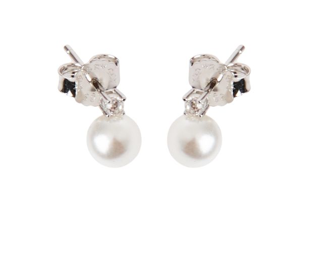 Parure Collana E Orecchini Argento Con Shell Pearl E Cubic Zirconia Sovrani 178659 814j8636