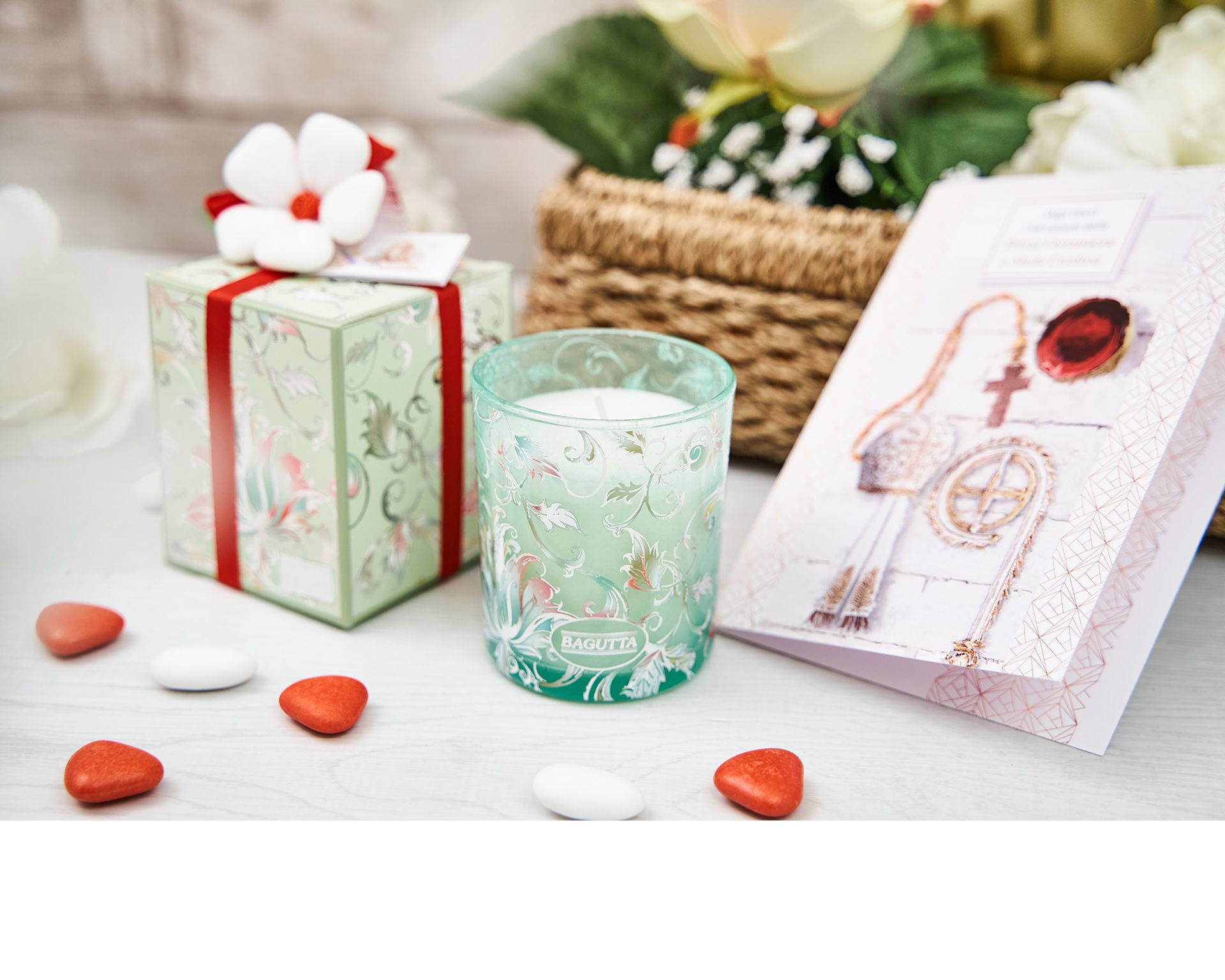 Candleholder Glass Lavender Green With Sugared Almonds Selezione Zanolli 170621 592215802vehx