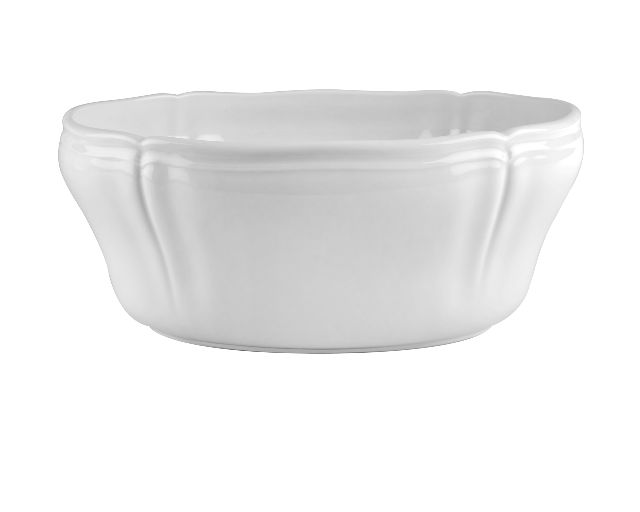 Insalatiera ovale antico doccia porcellana bianco