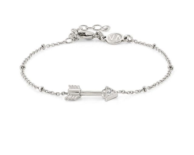 Bracelet seimia silver short arrow with zircons