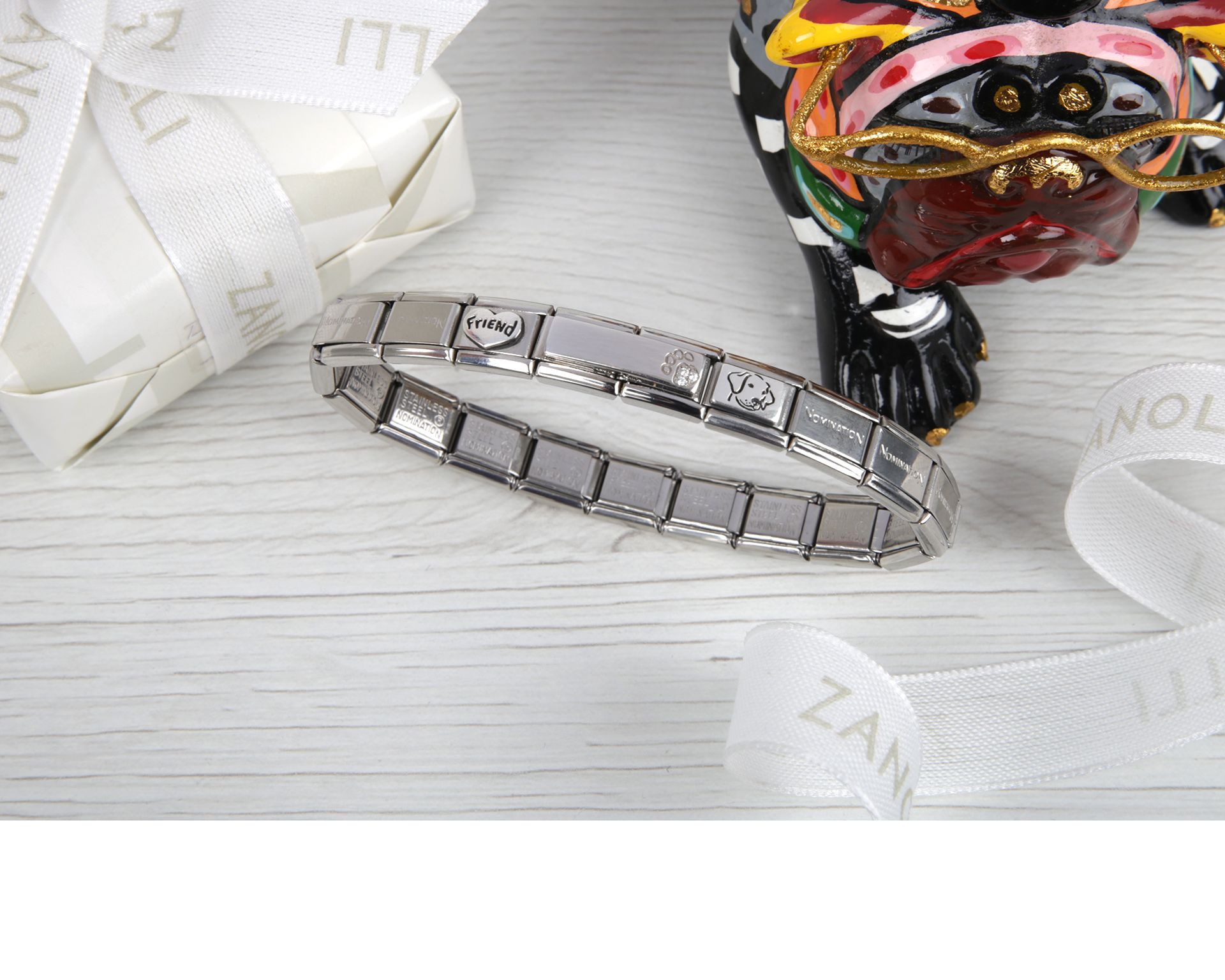 Bracciale Composable Acciaio Cane Best Friend Nomination 161604 754brccane
