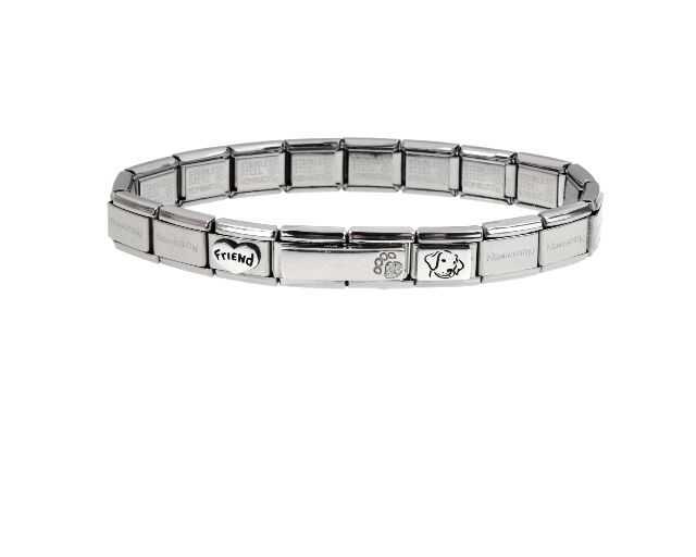 Bracciale Composable Acciaio Cane Best Friend Nomination 161604 754brccane