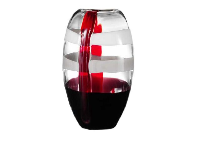 Vaso ellisse samurai vetro di murano