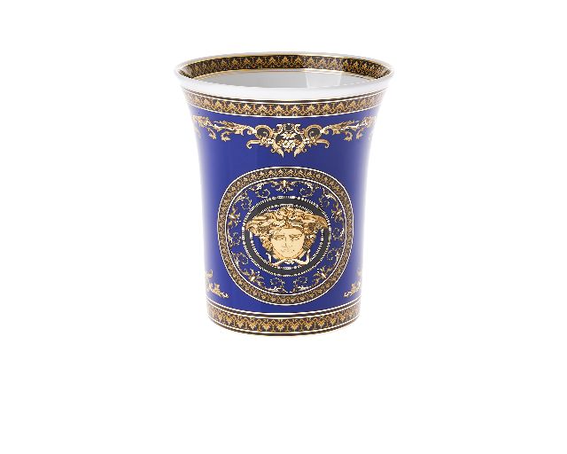 Vase medusa blue porcelain