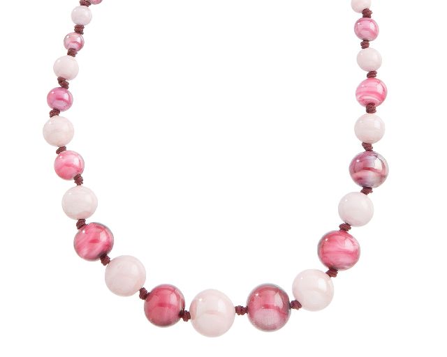 Necklace aqua murano glass