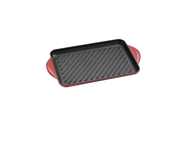 Grill rettangolare extralarge ghisa ciliegia