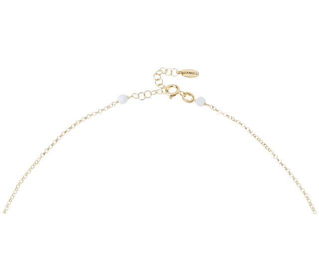 Collana Argento Dorato Con Agata Bianca Selezione Zanolli 183726 726cl2863