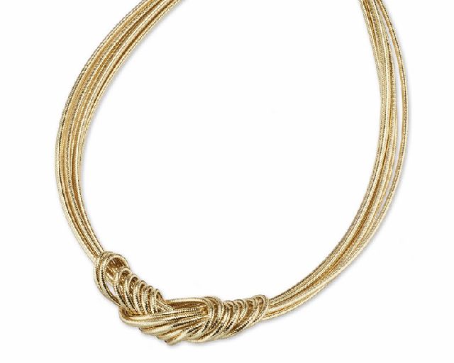 Collana nodo in lurex dorato