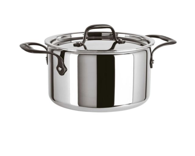Casserole home chef steel with two handles and lid