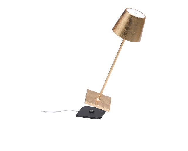 Table Lamp Poldina Pro Gold Leaf Zafferano 184496 978ld0340bfo