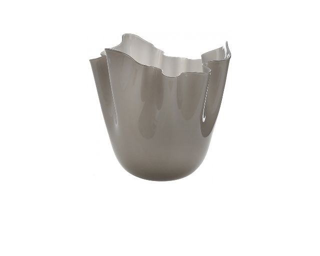 Vase fazzoletto murano glass opalino taupe
