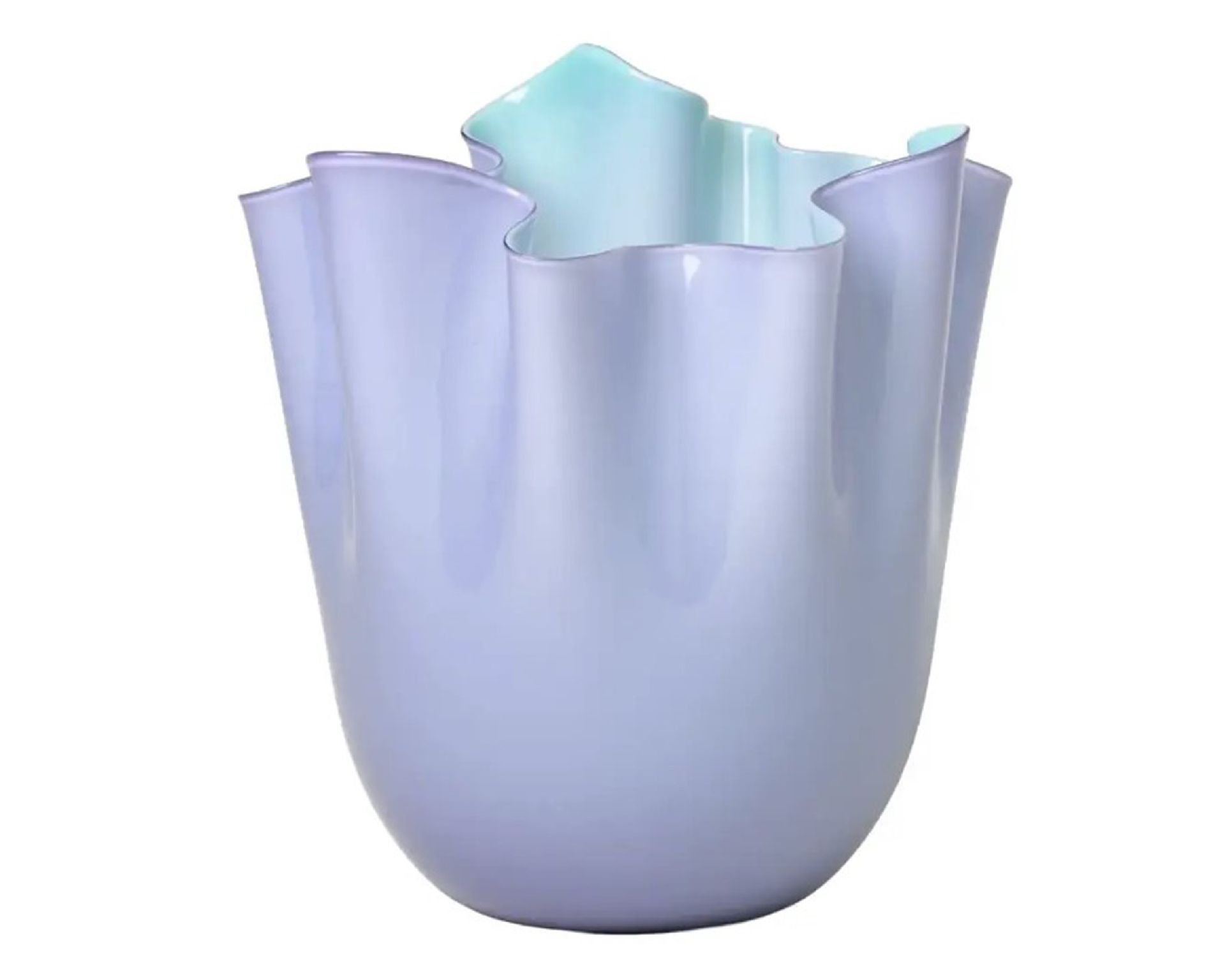 Vase Fazzoletto Murano Glass Lilac Mint Venini 190287 93170000lllavt