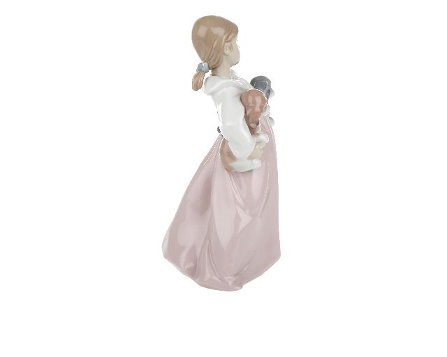 Bimba Con Cuccioli Porcellana Lladro