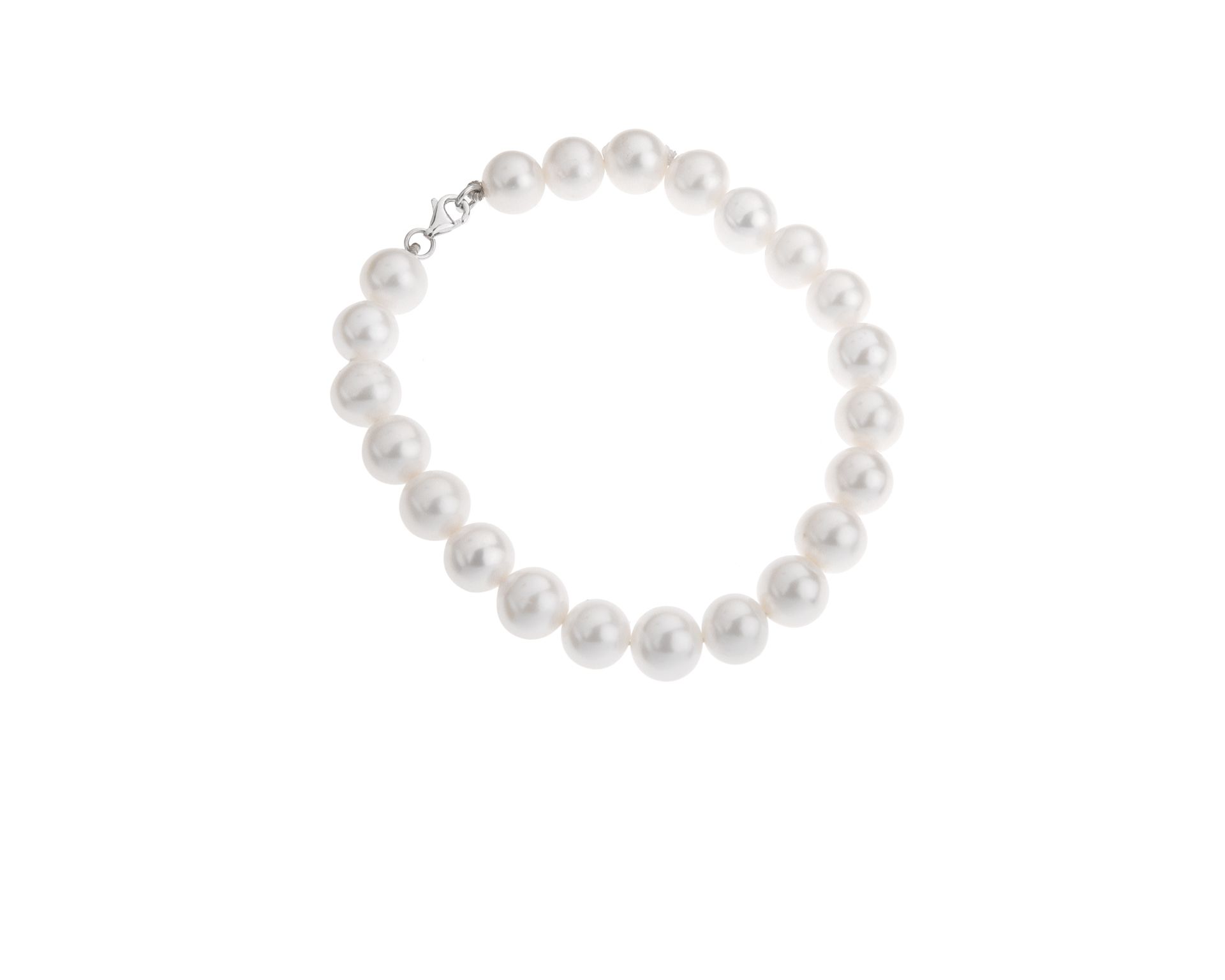 Bracciale Oro 750 E Perle Bianche Coltivate 24 Mesi Selezione Zanolli
