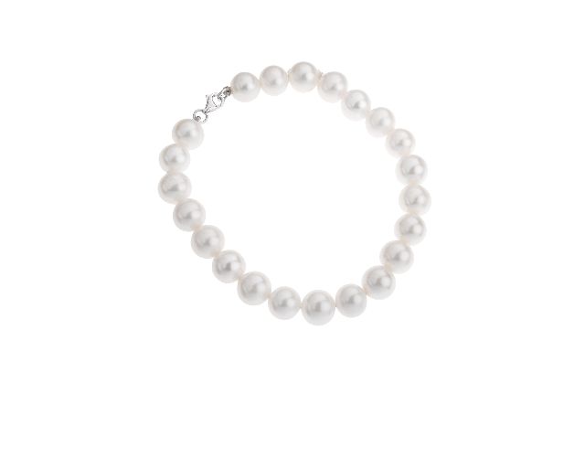 Bracciale oro 750‰ e perle bianche coltivate 24 mesi