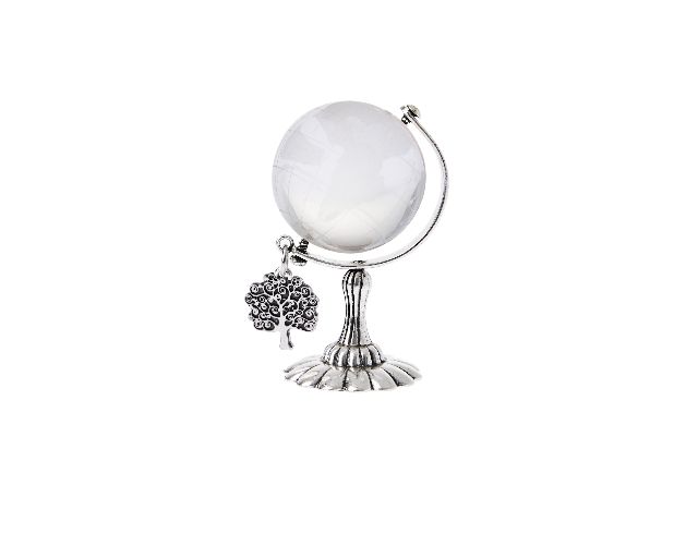 Globo Terrestre Con Ciondolo Albero Della Vita Scatola E Ciuffo Portaconfetti Selezione Zanolli 170543 912mz20312hx
