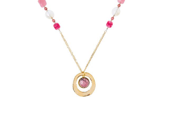 Collana fun rosa