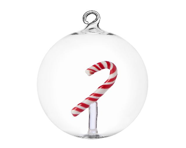 Idea regalo natale palla di natale bastoncino di zucchero sweet & candy