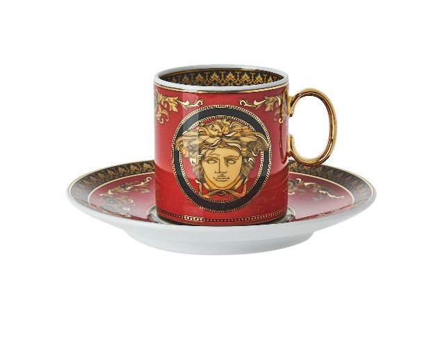 Espresso cup medusa porcelain with saucer