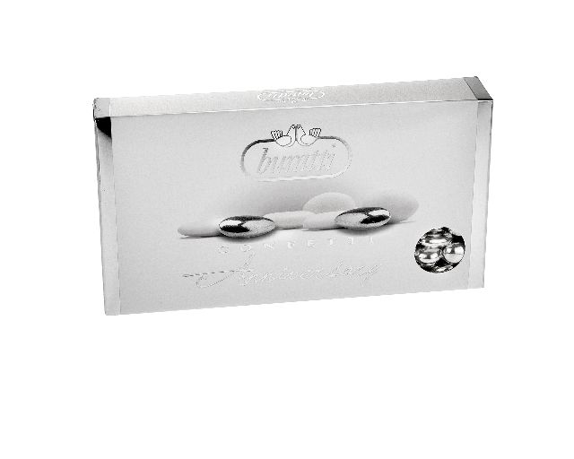 Sugared almonds 1 kg silver