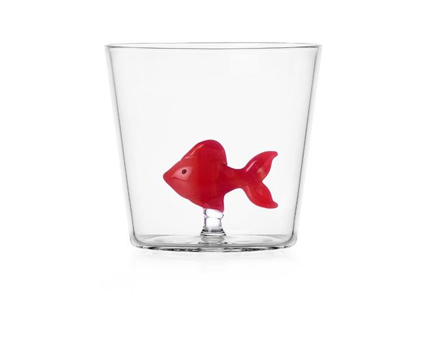 Bicchiere tumbler animal farm pesce rosso