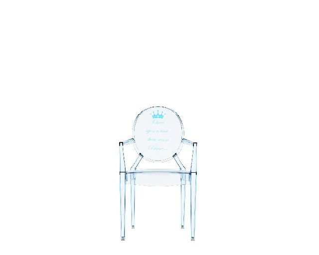 Sedia Lou Lou Ghost Azzurro Principe Kartell