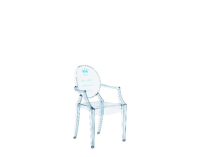 Sedia Lou Lou Ghost Azzurro Principe Kartell