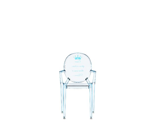 Sedia Lou Lou Ghost Azzurro Principe Kartell