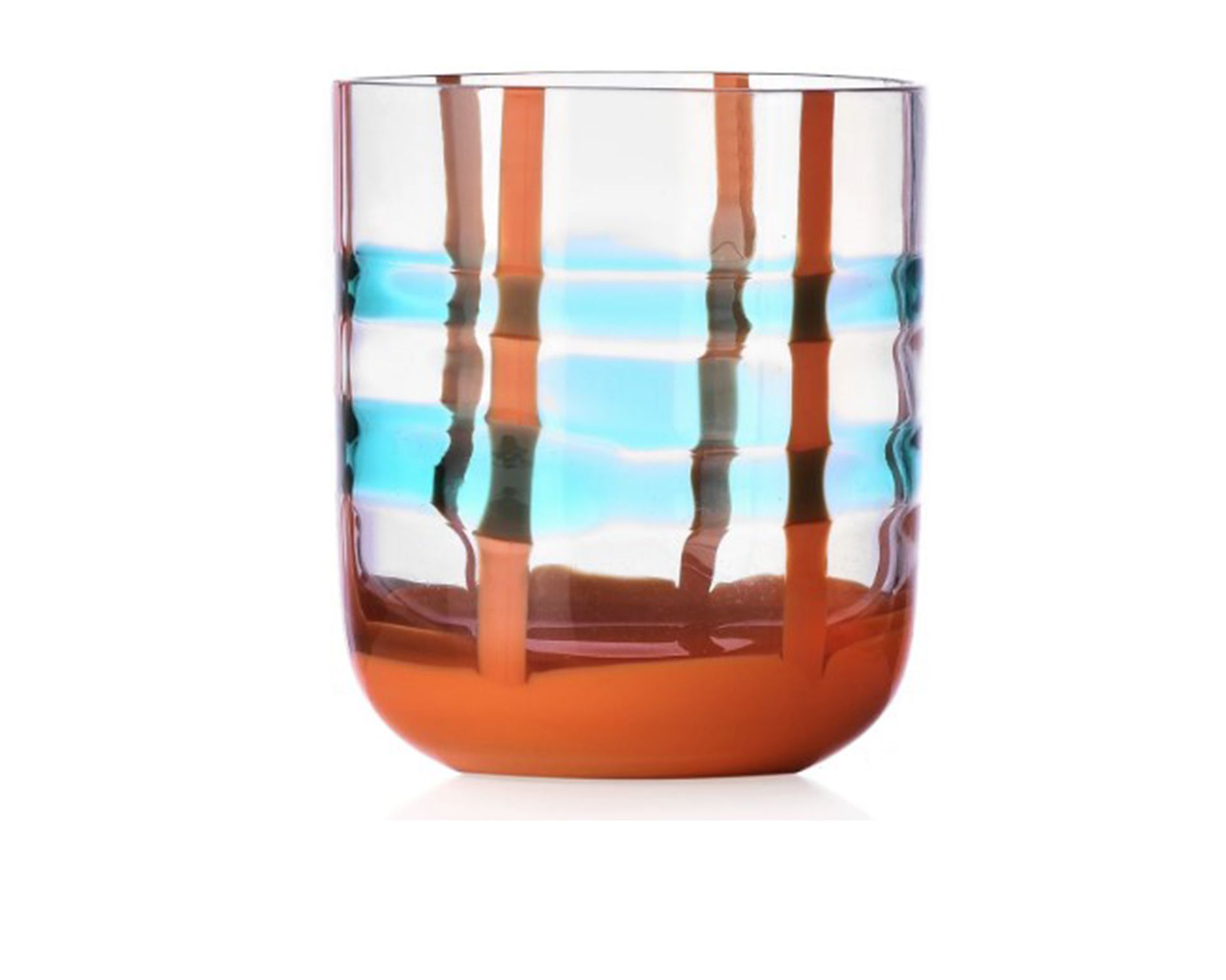 Tumbler Glass Gesti Turquoise Orange Ichendorf