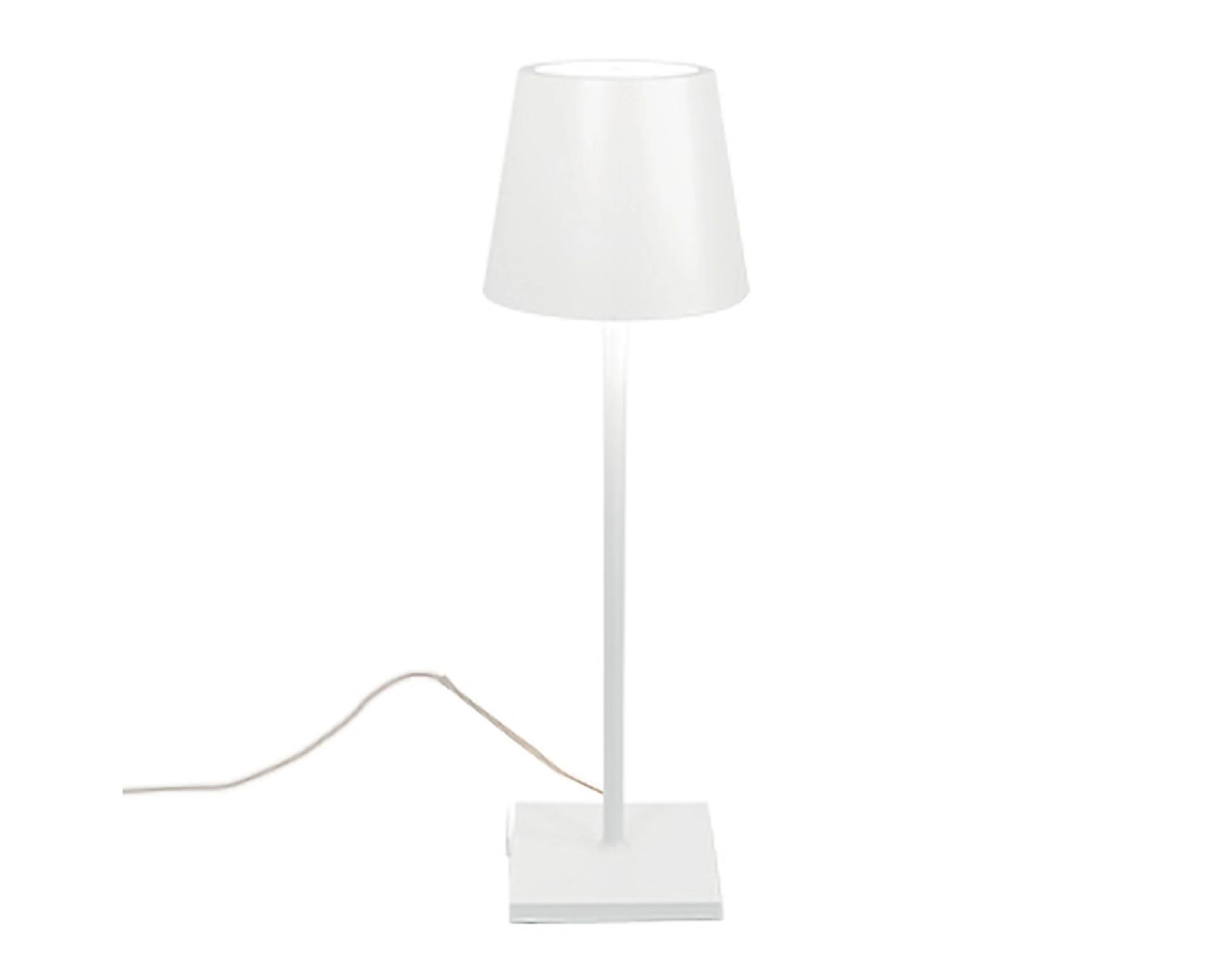 Lampada Da Tavolo Poldina Con Cavo Bianco Opaco Con Cavo Zafferano 189952 978ld0345b3