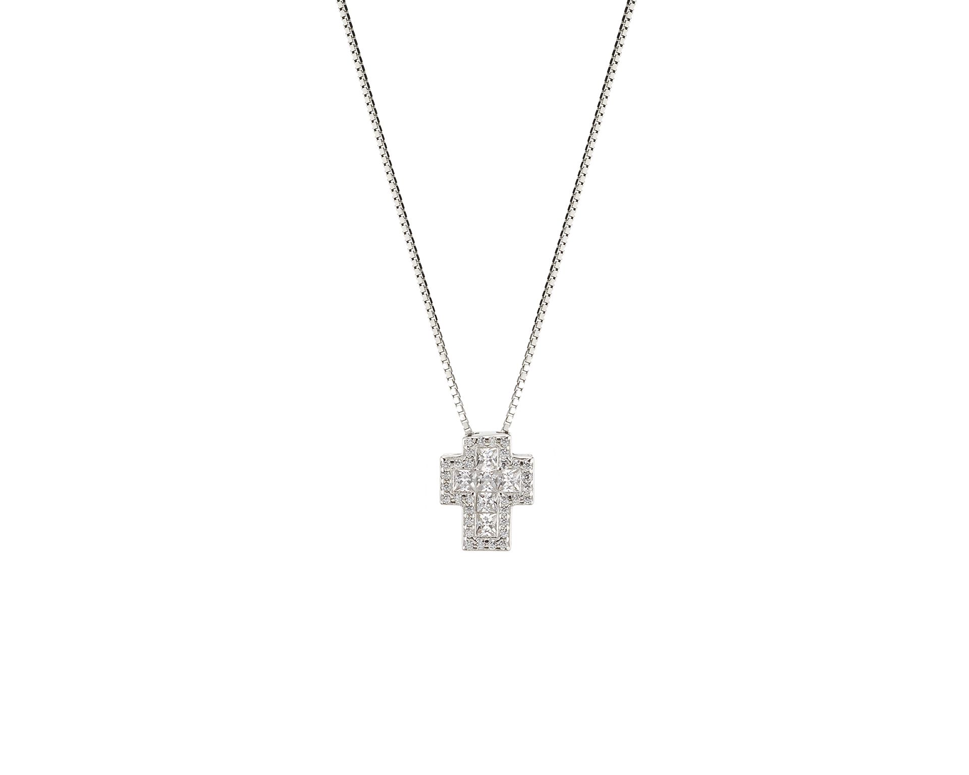 Collana Argento Con Croce Con Cubic Zirconia Sovrani 185530 814j9750