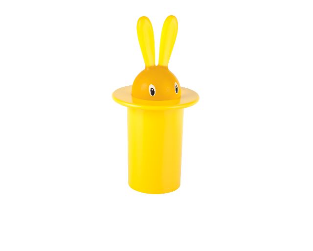Toothpick holder magic bunny yellow